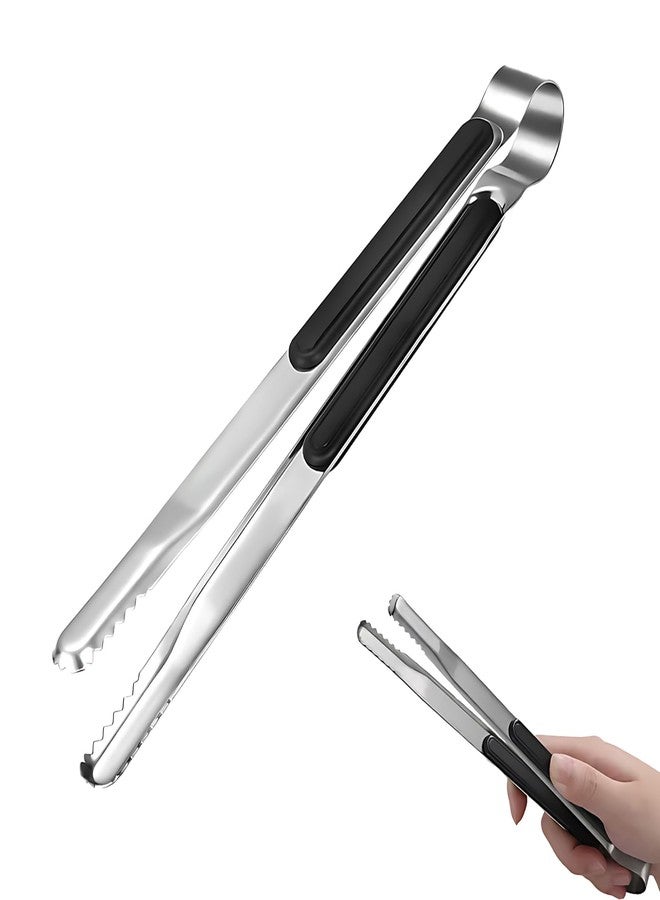 YAFIYGI BBQ Tongs Premium Korean Cooking Heat Resistant Metal Kitchen Utensils Set for Frying Grilling Meat Hot Pot and Ice 12 inch Non Slip Grip Tongs for Cooking Essentials - Image 1