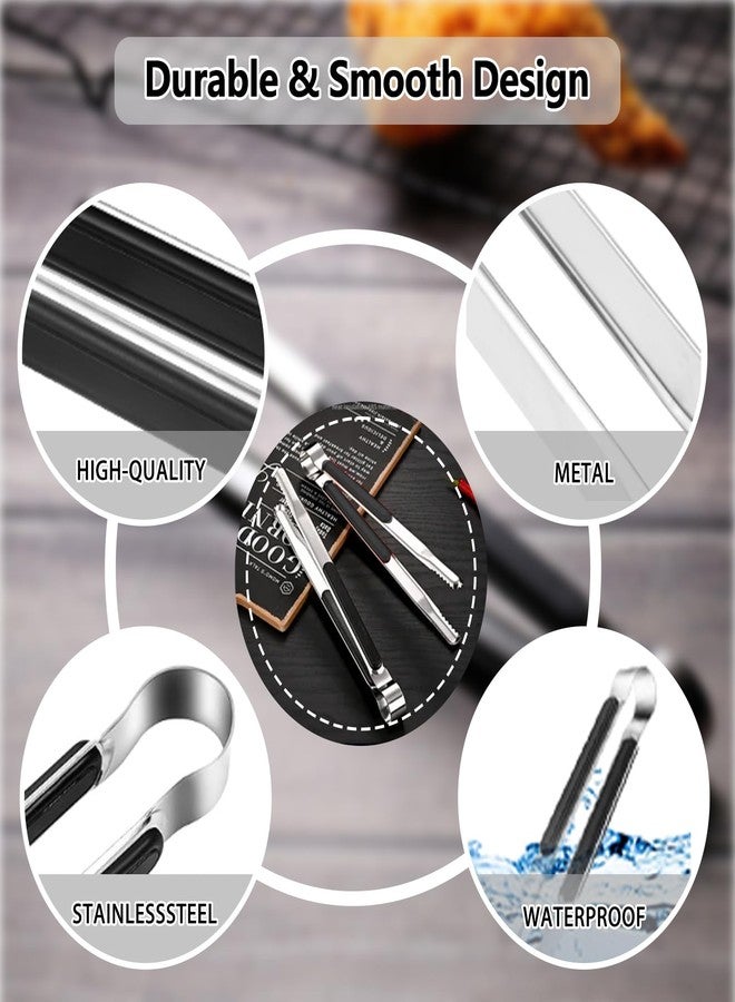 YAFIYGI BBQ Tongs Premium Korean Cooking Heat Resistant Metal Kitchen Utensils Set for Frying Grilling Meat Hot Pot and Ice 12 inch Non Slip Grip Tongs for Cooking Essentials - Image 3