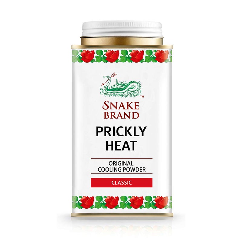 Snake Brand Prickly Heat Cooling Powder for Everyday Use - Anti-Chafing, Heat Rash Relief, Absorbs Sweat, Classic Original Scent (4.9 Oz / 140g) - Image 1