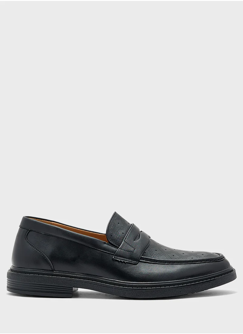 Robert Wood Perforation Design Formal Loafers