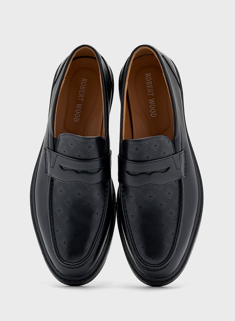 روبرت وود أحذية لوفر رسمية بتصميم مثقوب - Image 4