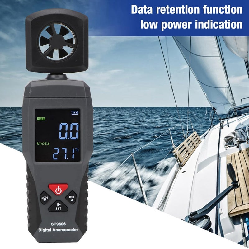 ST9606 Digital Anemometer Handheld Wind Speed Meter with LCD Display Low Power Portable - Image 3