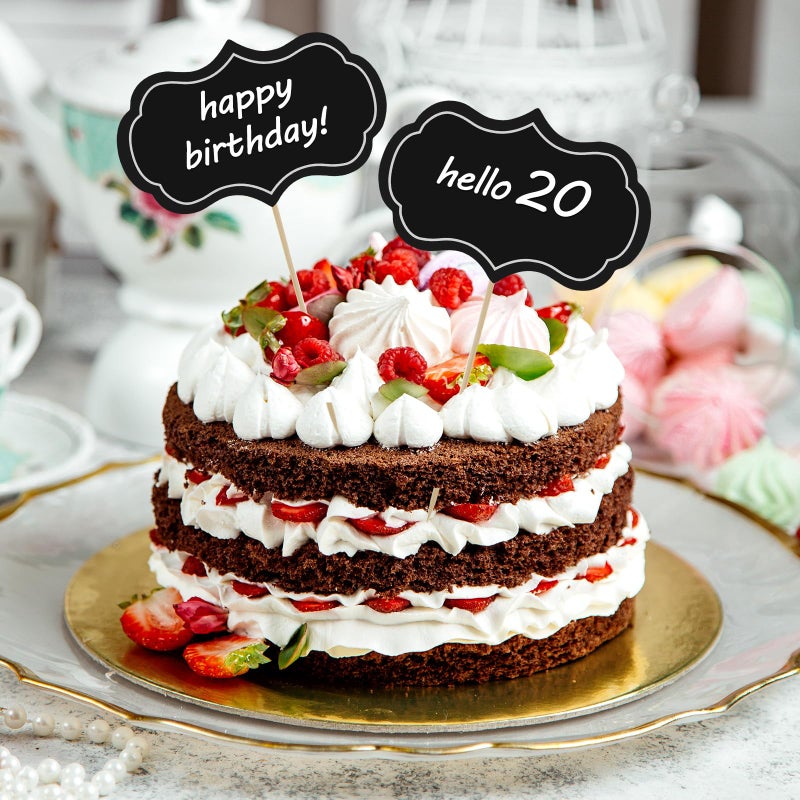 Yolev 50 Pieces Food Signs for Party Buffet Food Tags for Buffet Party Food Labels Cheese Markers for Charcuterie for Wedding Birthday Party Decorations (Black) - Image 5