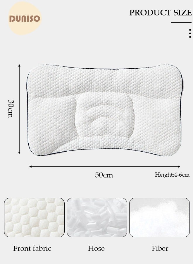 DUNISO 1 pack Kids Sleeping Pillow, Super Comfort Neck Head Pillow for Kids, Contour Support Pillows for Bed Sleeping, Soft and Breathable Pillow for Side Back Stomach Sleeper  - Image 4