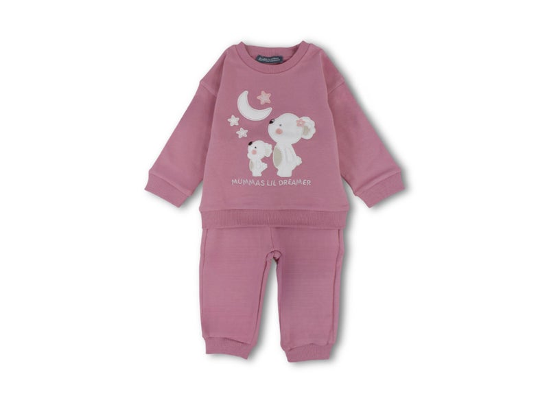 Pompelo Girls Cotton Outfit Set – Dusty Pink - Image 1