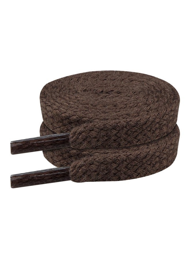 Endoto Flat Shoelaces for Clarks Desert Chukka Boot, Polycotton Replacement Shoes Laces Strings(Color:Brown,Size:30Inch) - Image 2