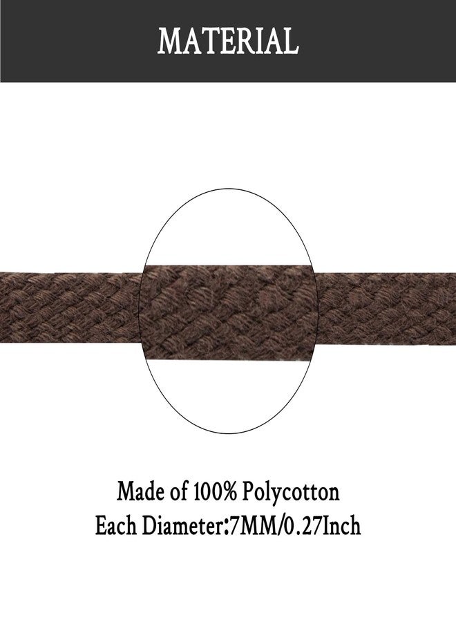 Endoto Flat Shoelaces for Clarks Desert Chukka Boot, Polycotton Replacement Shoes Laces Strings(Color:Brown,Size:30Inch) - Image 3