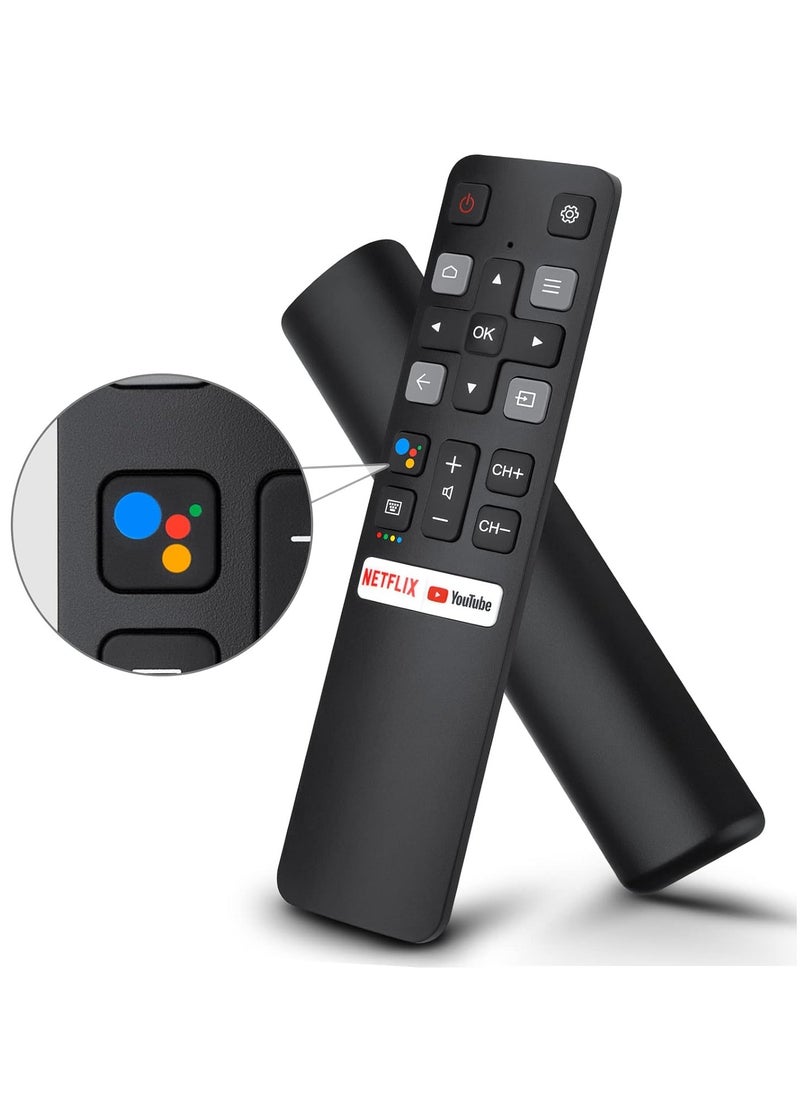 Generic - Introducing the Enhanced Voice Control Remote for TCL Android TVs Upgrade Your Experience with the RC802V. Unlock the Power of Google Voice Functionality, Complete with Dedicated Buttons for Seamles - Image 1