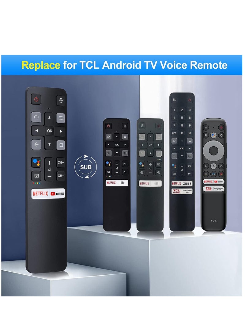 Generic - Introducing the Enhanced Voice Control Remote for TCL Android TVs Upgrade Your Experience with the RC802V. Unlock the Power of Google Voice Functionality, Complete with Dedicated Buttons for Seamles - Image 1