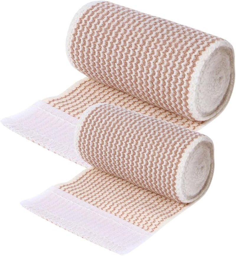 2 لفات شريط رياضي لاصق مرن للرسغين والركبتين والكاحلين، ضمادة قابلة للتنفس ذاتية اللصق - Image 1