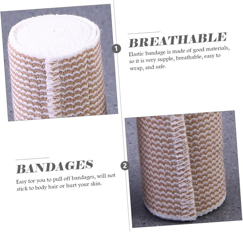 2 لفات شريط رياضي لاصق مرن للرسغين والركبتين والكاحلين، ضمادة قابلة للتنفس ذاتية اللصق - Image 3