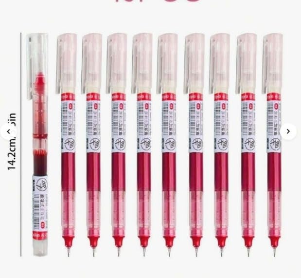 ARROLLIANT Red Gel Pens Set of 12, 0.5mm Fine Point Pens, Smooth Writing Quick Dry Liquid Ink, No Smudge Retractable Gel Pens for Office, School Supplies, Journaling, Note Taking, Exams - Image 3