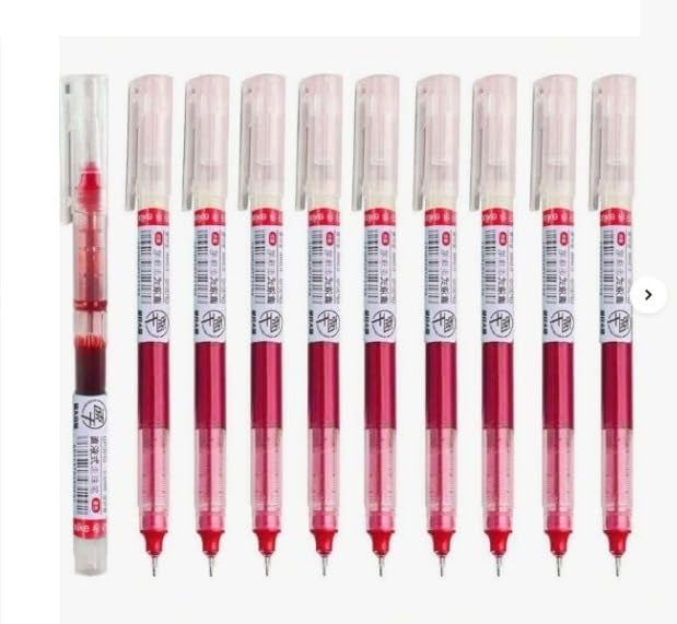 ARROLLIANT Red Gel Pens Set of 12, 0.5mm Fine Point Pens, Smooth Writing Quick Dry Liquid Ink, No Smudge Retractable Gel Pens for Office, School Supplies, Journaling, Note Taking, Exams - Image 2