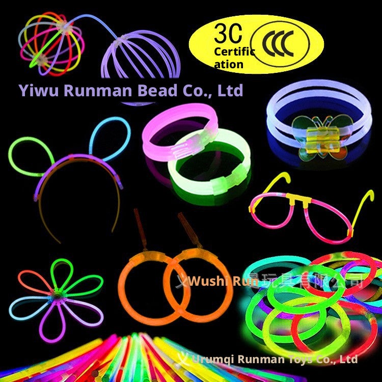 100pcs Glow in the Dark Party Glow Sticks Bracelet Toys - Image 2