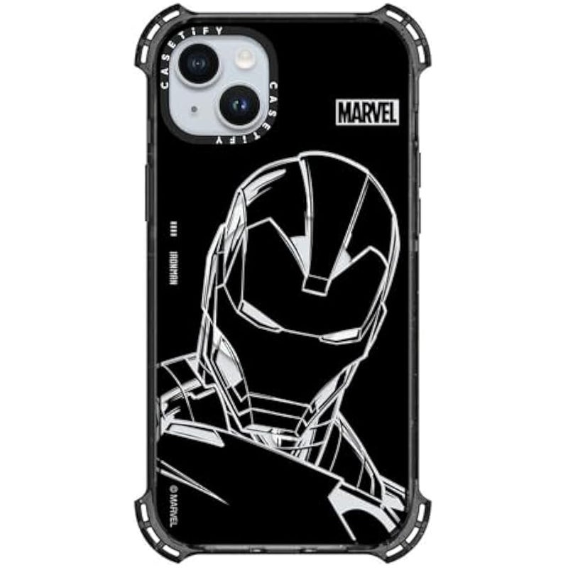 Casetify Bounce iPhone 15 Plus Case 【Iron Man Co-Lab / 6X Military Grade Drop Tested / 21.3ft Drop Protection/Compatible with Magsafe】 - Iron Man - Black - Clear Black - Image 4