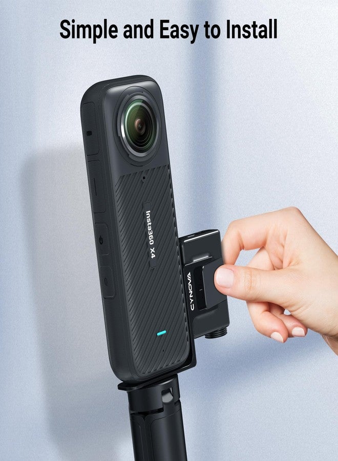 CYNOVA Insta 360 X4 DJI Mic Mini Mount, Invisible Mic Bracket for Insta360 X4 Accessories, Compatible with Insta360 X4 / X3（with 3.5mm Audio Cable） - Image 5