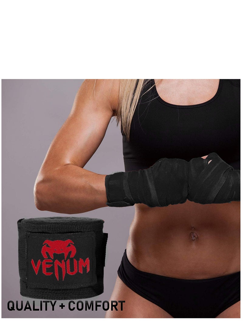 VENUM 3.5M Boxing Hand Wraps Punching Bandage 2Pcs, Black  - Image 5