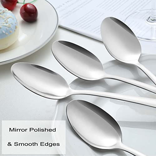 Pleafind 24 -Pcs Dinner Spoons, 7.4 inch Spoons Silverware, Stainless Steel Spoons Set, Silver Spoons, Silverware Spoons Use for Home, Kitchen, Restaurant,Dishwasher Safe, Mirror Polished - Image 4