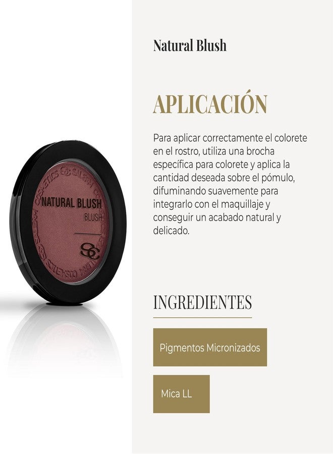 SALERM - Compact Powder Blush - Natural Blush - 8 g - Tone Passion Rouge - Natural-Looking Blush - Long-Lasting - Soft and Lightweight Texture - Buildable Coverage - Image 4