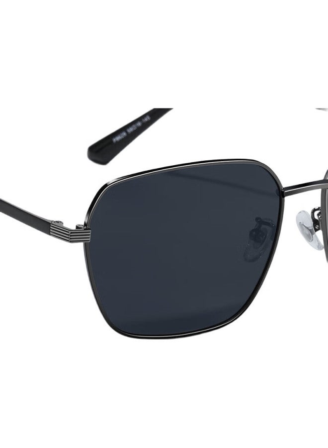 HLA Polarized Sunglasses, Square Frame Glasses For Men, Driving Sun Protection Sunglasses, Gift For Men, Gunmetal Color 201 - Image 1