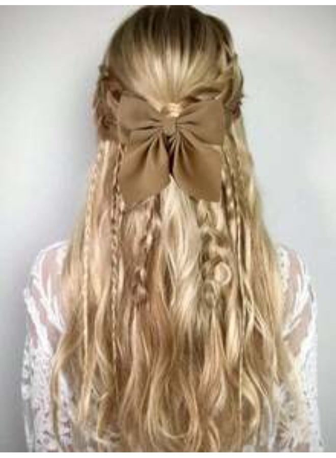 مشابك شعر 5 قطع من القماش الصافي بتشكيلة مميزة من الألوان مناسب لجميع الأعمار - Image 3