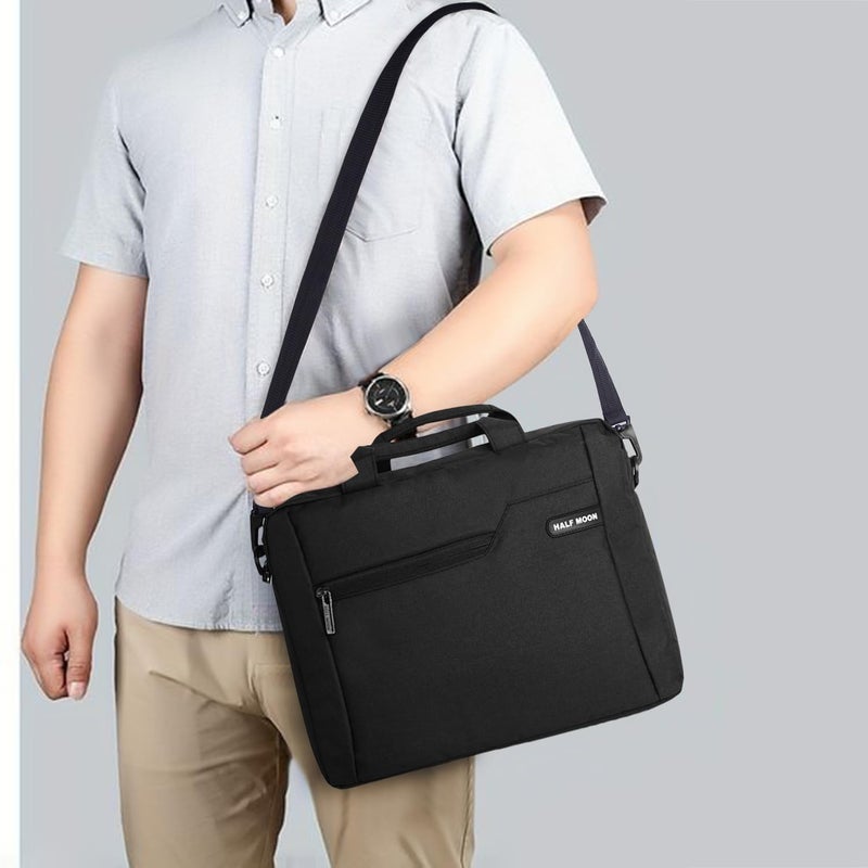 HALFMOON Arcane 15.6 Inch Laptop Formal Business Briefcase Bag Crossbody Messenger Office Bags For Men Women MacBook NoteBook ITablet, Professional Water Resistant Sling Carrying Handbag - Image 5