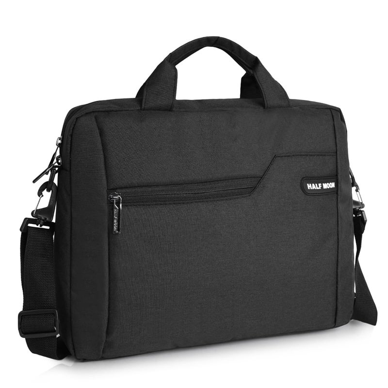 HALFMOON Arcane 15.6 Inch Laptop Formal Business Briefcase Bag Crossbody Messenger Office Bags For Men Women MacBook NoteBook ITablet, Professional Water Resistant Sling Carrying Handbag - Image 1