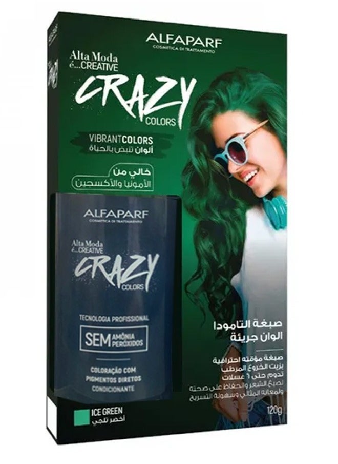 ALFAPARF MILANO - Alta Moda Creative Crazy Colors Ice Green 120g - Image 1