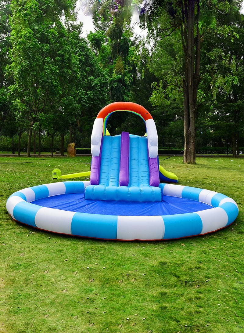 GT-Wheel Inflatable Twin Water Slide With Bouncer for Kids Outdoor Play - Image 5
