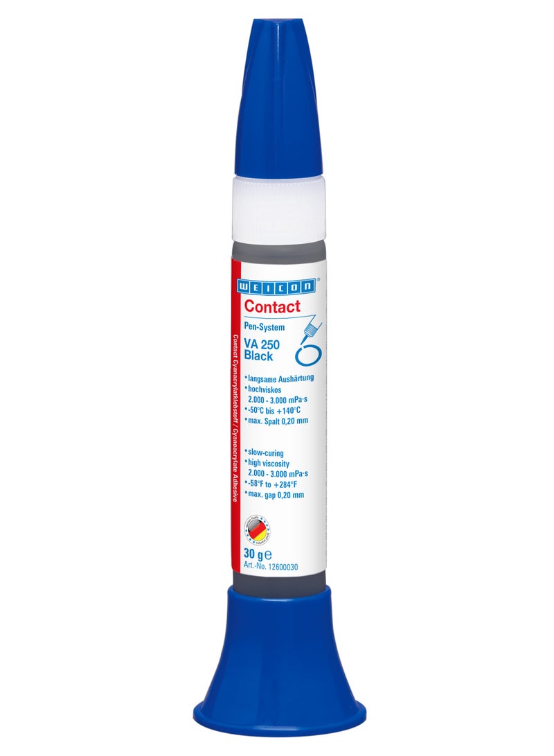 WEICON Contact VA 250 Black | 30 g | Cyanoacrylate Adhesive | High temperature resistant - Image 1