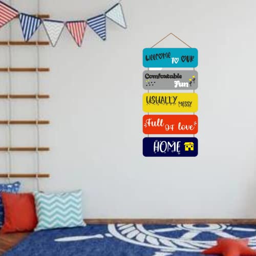 Crafts World Wall Decorative Wooden 5 Plates Big Size Wall Hanging, Wall Hanging For Living Room - Image 3