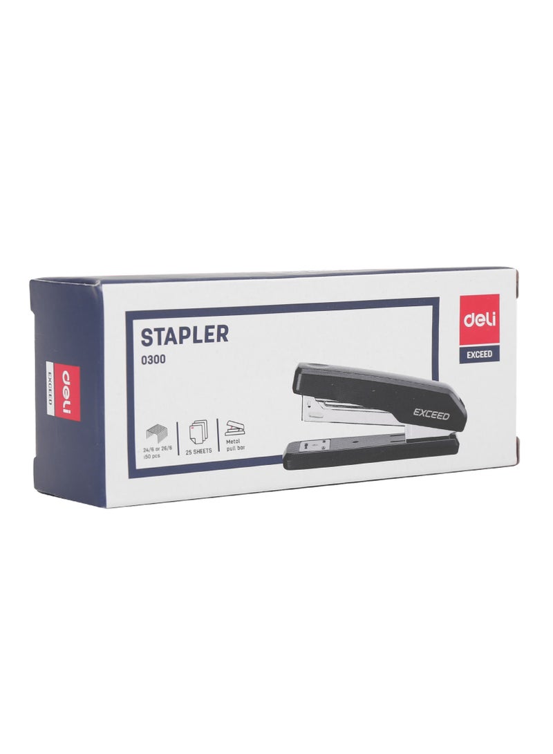 Deli E0300 Stapler - 25 Sheets, 24/6 & 26/6, Black - Image 5