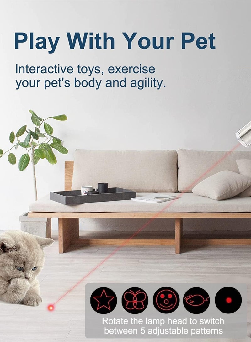 Homify 2 Pack Laser Pointer, USB Rechargeable Cat Toys with 5 Patterns Interactive Long Range Cat Dog Laser Light - Image 4
