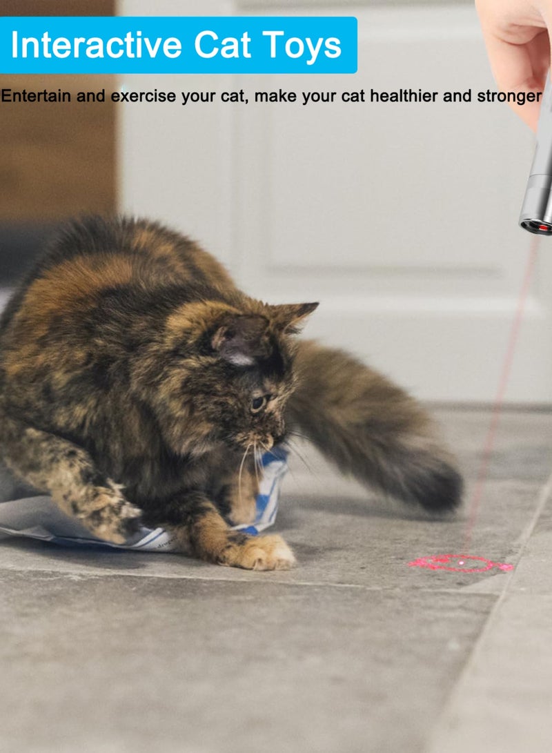 Homify 2 Pack Laser Pointer, USB Rechargeable Cat Toys with 5 Patterns Interactive Long Range Cat Dog Laser Light - Image 5