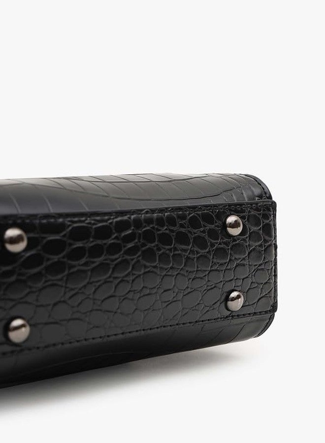Kazo Bag Black Structured Shoulder Handbag | Premium Faux Leather Purse - Image 3
