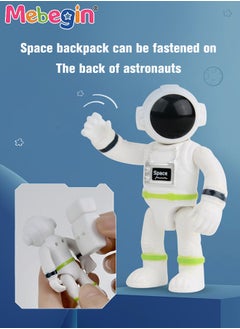MEBEGIN 6 Pieces Space Rocket Toys Set, Adventure Spaceship Shuttle Toy with 2 Astronaut Figure, 2 Bags, 1 Car and 1 Rocket, Rocket Ship Toys, Creative Rocketship Space Toys, Ideal Gift for Kids Aged 3+, 2 AA Batteries Required(Not Included)  - Image 3