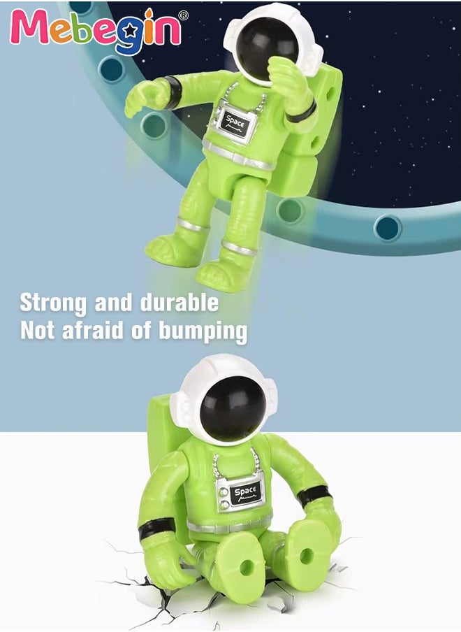 MEBEGIN - 6 Pieces Space Rocket Toys Set, Adventure Spaceship Shuttle Toy with 2 Astronaut Figure, 2 Bags, 1 Car and 1 Rocket, Rocket Ship Toys, Creative Rocketship Space Toys, Ideal Gift for Kids Aged 3+, 2 AA Batteries Required(Not Included) - Image 1