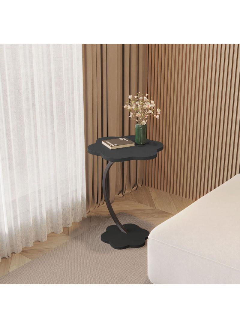 Y&D End Table Side Table With Cloud Shape C-Shaped Coffee Table With Metal Frame For Couch,Beside Small Table For Living Room Bedroom Indoor & Outdoor Nightstand - Image 1