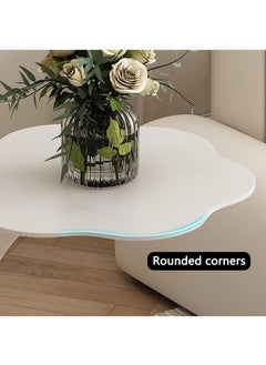 Y&D End Table Side Table With Cloud Shape C-Shaped Coffee Table With Metal Frame For Couch,Beside Small Table For Living Room Bedroom Indoor & Outdoor Nightstand  - Image 3