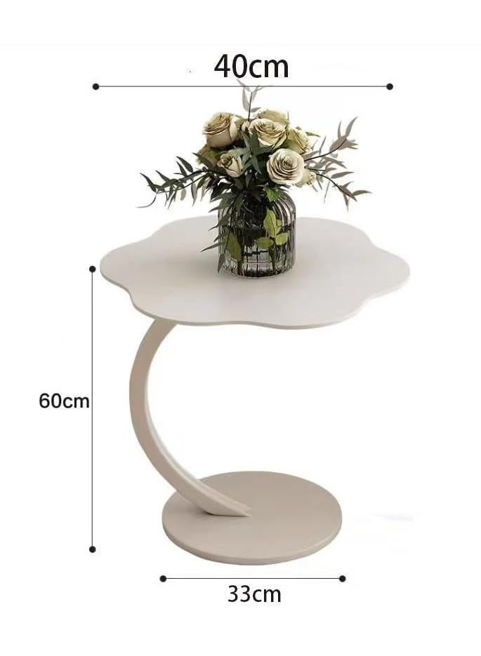 Y&D End Table Side Table With Cloud Shape C-Shaped Coffee Table With Metal Frame For Couch,Beside Small Table For Living Room Bedroom Indoor & Outdoor Nightstand - Image 2