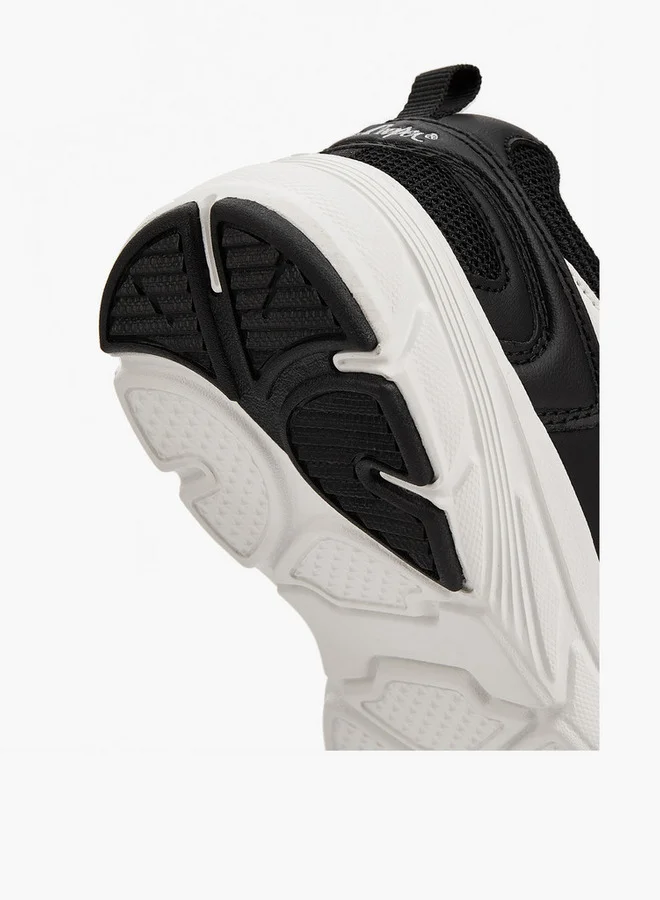 Lee Cooper Boys' Panelled Sneakers with Hook and Loop Closure