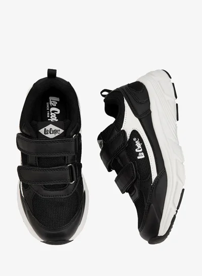 Lee Cooper Boys' Panelled Sneakers with Hook and Loop Closure