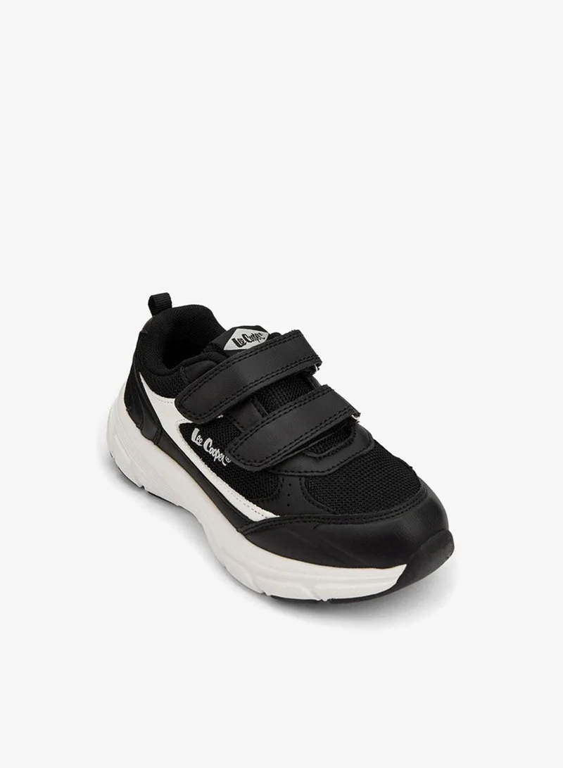 Lee Cooper Boys' Panelled Sneakers with Hook and Loop Closure