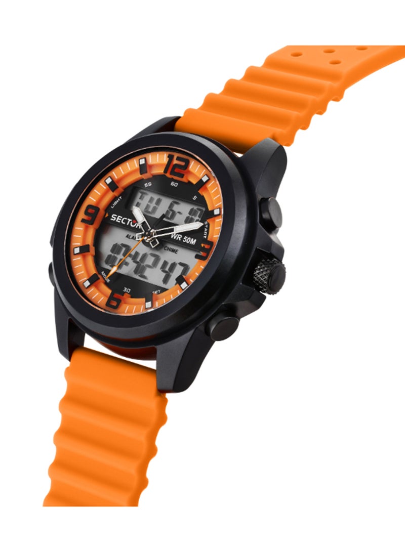 Sector EX-48 52MM DIGITAL BLACK DIAL ORANGE ST - Image 5