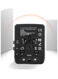 SHIXIN Universal Travel Adapter Type C, Global Travel Power Plug with 3 USB, All-in-One Travel Plug Adapter for EU/US/UK/AU, Compatible with iPhone/Samsung  - Image 2