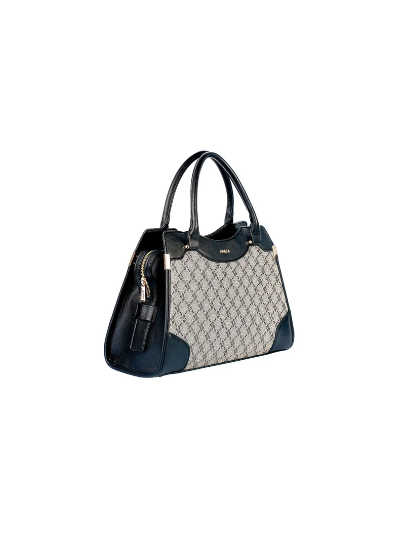 AMICA Fallon Signature Monogramed Women’s Leather Satchel Handbag