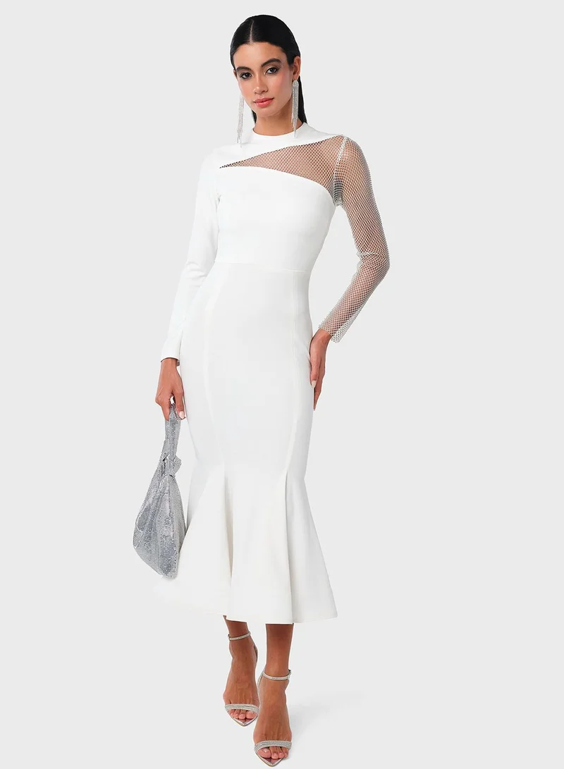 Threadz by Ajooni White Mermaid Dress