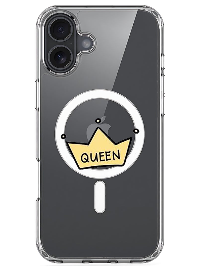 Theodor Magnetic Case for Apple iPhone 17 Compatible with MagSafe Wireless Charging, Shockproof Phone Bumper Cover - Queen crown - Image 1