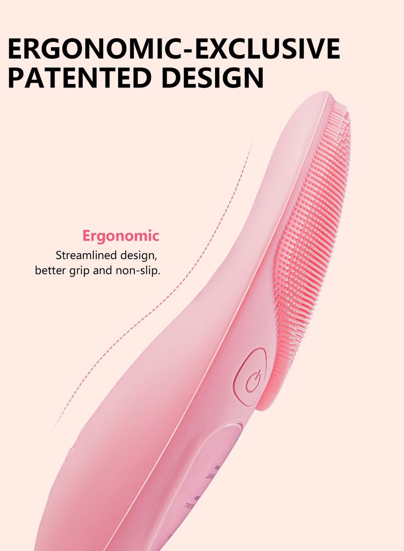 Portable Rechargeable Waterproof Sonic Facial Cleansing Brush, Deep Clean and Exfoliate with Silicone Technology - Image 5