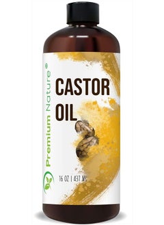 Castor Oil Pure Carrier Oil - Cold Pressed Castrol Oil for Essential Oils Mixing Natural Skin Moisturizer Body & Face, Eyelash Caster Oil, Eyelashes Eyebrows Lash & Hair Growth Serum, 16 oz